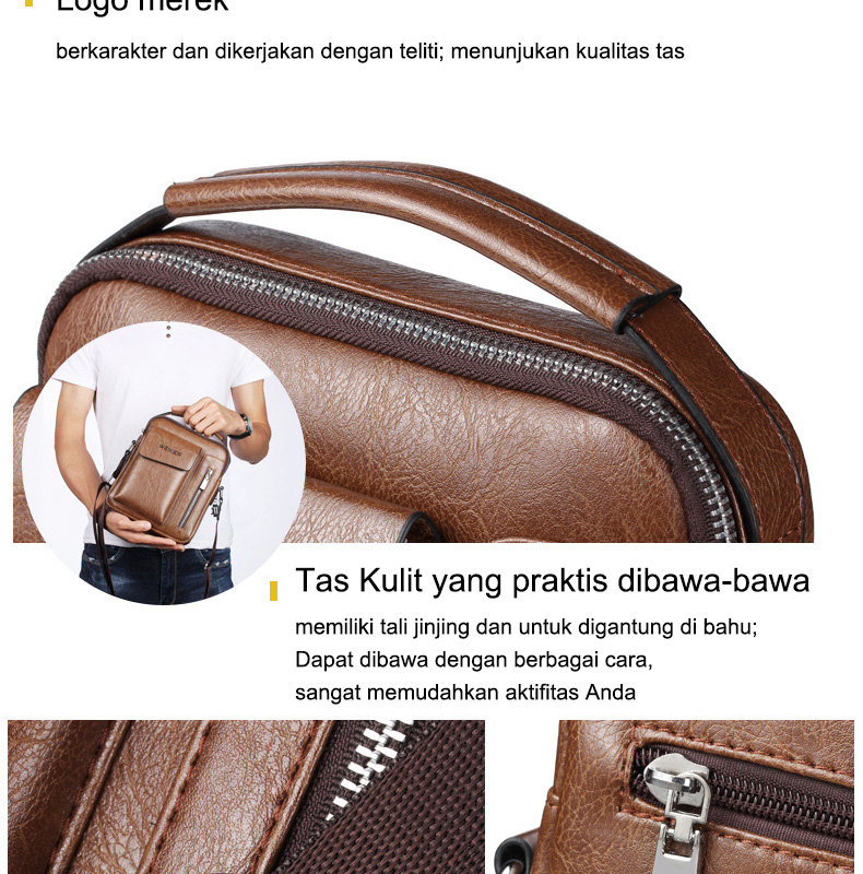 Waist Bag Kulit Pria